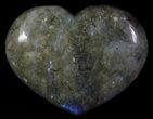 Flashy Polished Labradorite Heart #62937-1